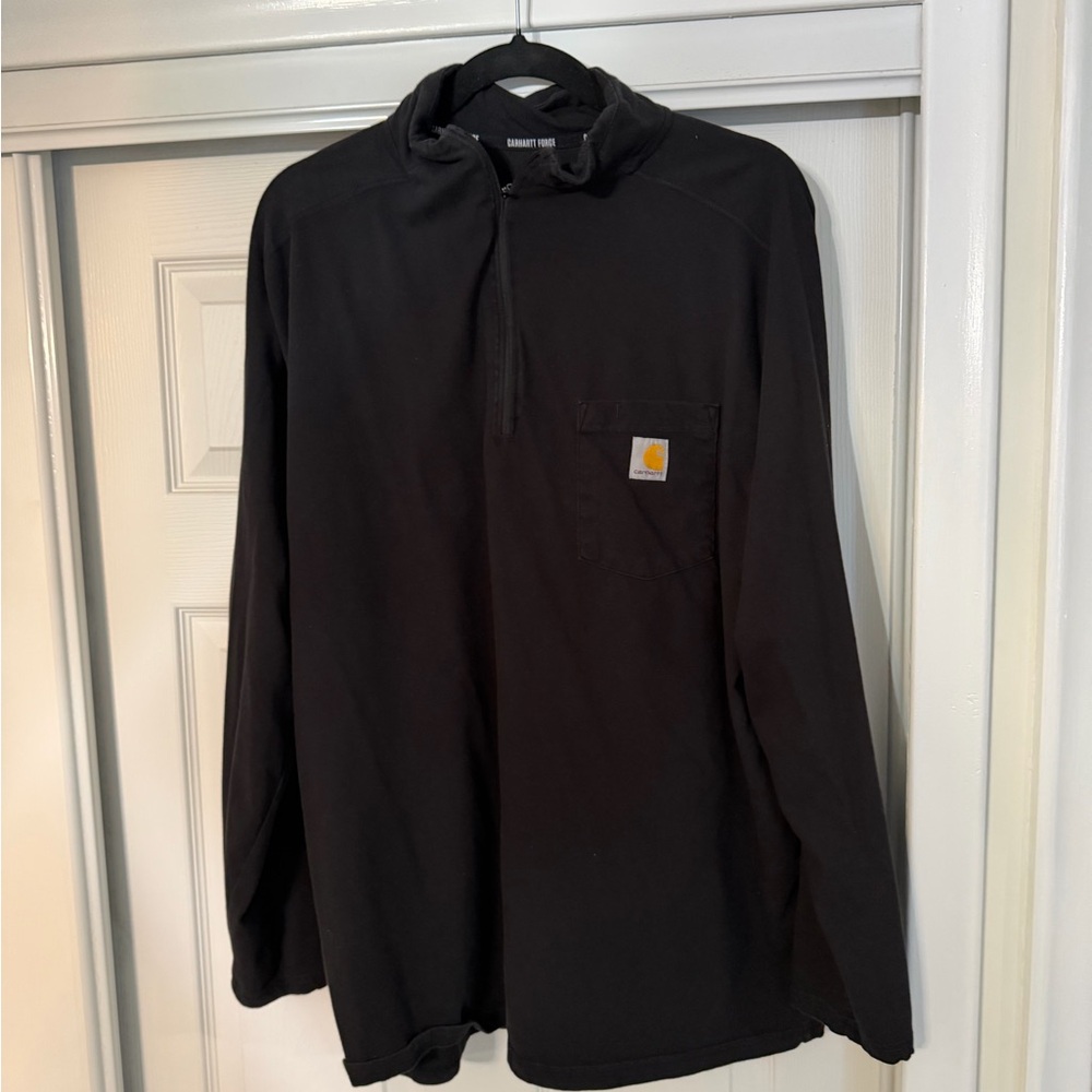 Carhartt Black Quarter Zip Relaxed Fit Shirt